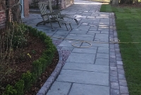 Stone edged paths