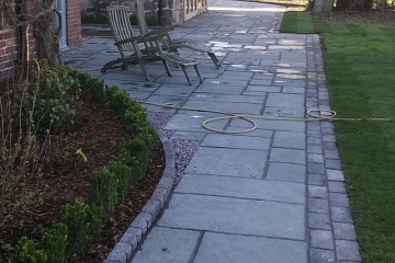 Stone edged paths